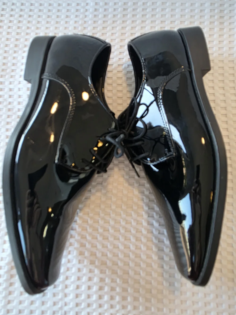 Joseph Abboud Black Patent Leather Tuxedo Dress Shoes Men's 10.5M Formal